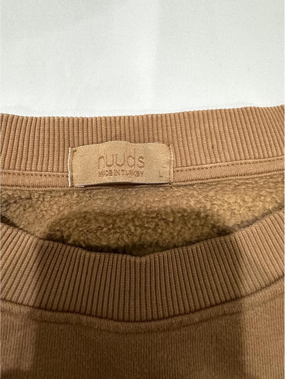 NUUDS Nashville Pop-Up Chocolate Brown Embroidered Crewneck Sweatshirt Large - Picture 3 of 7